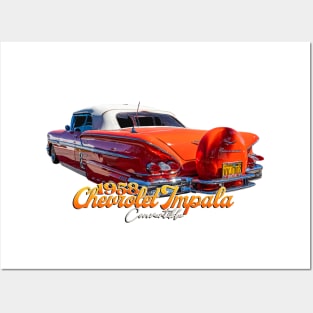 1958 Chevrolet Impala Convertible Posters and Art